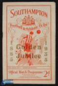 Pre-War 1935/1936 Southampton v Tottenham Hotspur Div. 2 match programme 23 November 1935; half