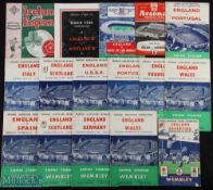 Selection of England home international programmes 1951 Argentina (small tear and paper loss),