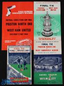 Selection of FAC Final programmes 1952 Arsenal v Newcastle Utd (slight crease, o/wise good), 1954