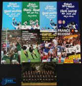 1986-93 France Rugby Programmes etc (9): v England & v Ireland 1986, 1988 & 1990; v Scotland 1987,