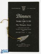 1935 Newport v NZ Signed Rugby Dinner Menu: Mighty match, the later function's menu signed by some