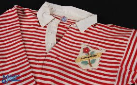 No.16 Lancashire Rugby Jersey from 1960s: Original player/wearer uncertain, but John Willcox is