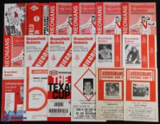 Collection of Airdrie home programmes 1956/57 Ayr Utd (23 February 1957-POSTPONED), 1958/59