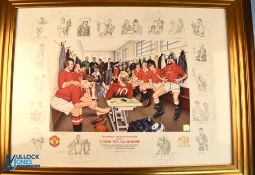 A gilt framed signed print of 