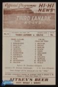 1951/52 Third Lanark v Celtic Div. 'A' match programme 12 April 1952; faint crease, overall good. (