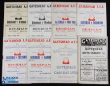 Selection of Gateshead home match programmes 1950/51 Rotherham Utd, 1951/52 Bradford City, 1952/53