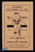 1946/47 New Brighton v Doncaster Rovers (Champions) Div. 3 (N) match programme, 4 page, 7