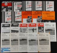 Selection of St. Mirren home match programmes 1957/58 Dundee, Celtic (selotape strips to corners),