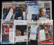 Manchester Utd 2018/2019 Premier League aways match programmes Huddersfield Town + team sheet +