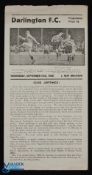 1950/51 Darlington v New Brighton Div. 3 (N) match programme 13 September 1950; fold out type,