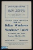 1945 Football League (North) Cup Final Bolton Wanderers v Manchester Utd at Burnden Park, Bolton