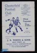 1945 Football League Cup North s/f 2nd leg Chesterfield v Manchester Utd 12 May 1945, 4 page, centre