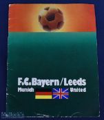 1975 Bayern Munich v Leeds United European Cup Final Programme, 28th May 1975 - in French