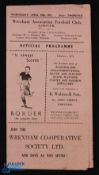 1950/51 Wrexham v New Brighton Div. 3 (N) match programme 18 April 1951; fold out type, small edge