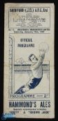1946/47 Bradford Park Avenue v Manchester Utd FAC 3rd round 11 January 1947 fold out type; tiny