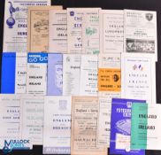 Selection of England Youth international match programmes 1949 Ireland (heavy ink mark), 1954