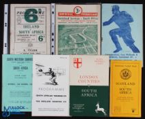 1951-2 S African Tour Rugby Programmes (7): 'Magnificent Seven' issues from this famous post-war