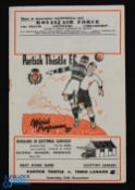 1950/51 Partick Thistle v Celtic Div. 'A' match programme 2 December 1950; slight crease, team