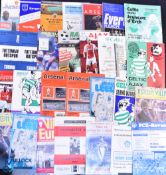 British & Foreign Football programmes, home and away including European Cups Champions league Cup