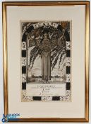 1912 United Kingdom of Great Britain & Ireland Olympic Football Gold Medal Winner Diploma, scare and