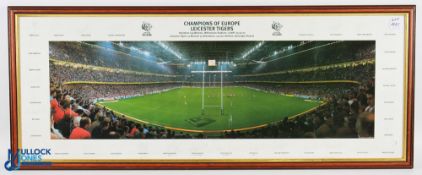 Framed Leicester Panoramic Rugby Win Photo: Striking wide 41