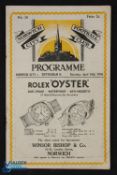 Pre-War 1935/1936 Norwich City v Tottenham Hotspur Div. 2 match programme 18 April 1936; light