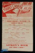 1947/48 Third Lanark v Rangers SLC match programme 16 August 1947 at Cathkin Park; centrefold (