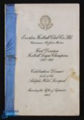 1963 Everton (Div. 1 Champions) celebration dinner at the Adelphi Hotel, Liverpool 5 September