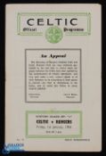 1953/54 Celtic v Rangers Div. 'A' programme 1st January 1954, tiny hole in back page, o/wise fair/