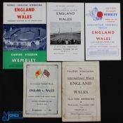 Selection of England international programmes v Wales (27 February 1943 at Wembley, v 1944 Wales (16