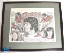 Gallery of Legends framed limited-edition (36/850) George Best - A touch of Genius print signed by