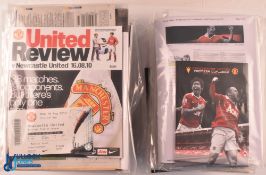 Manchester United Football Club Home and Away programmes, tickets, team sheets, newspaper reports