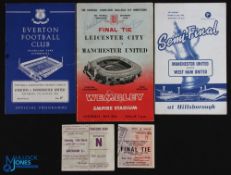 Selection of programmes 1963/64 WHU v Manchester Utd FAC s/f at Hillsborough + match ticket; 1963