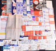 Collection of football memorabilia to include Manchester Utd season league match tickets 2001/02 x