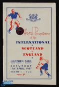 Pre-War 1937 Record attendance of 149,407 at Hampden Park, Glasgow for Scotland v England