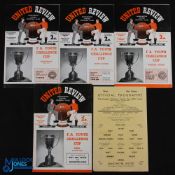 Manchester Utd in the FA Youth Cup to include homes v 1956/57 WHU (Final) (fold), 1957/58
