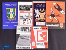 Selection of non-league football programmes 1935/36 Essex v Norfolk (at Harwich & Parkeston), 1949/