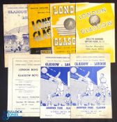 Selection of London Boys v Glasgow Boys 1948 (November 20th), 1950 (November 25th), 1952 (April