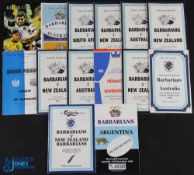 1961-2014 Barbarians v Tourists Rugby Programmes (14): v NZ 1964, 1973 (that game), 1974, 1978 &