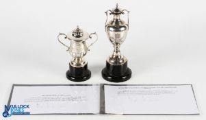 Bert Williams (1920-2014) England & Wolverhampton Wanderers - Two hallmarked silver trophies both