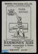 1945/46 Football League (N) Bradford Park Avenue v Manchester Utd match programme, 4 page, 23