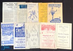 Collection of 1940s football programmes 1945/46 Manchester City v Newcastle Utd, 1948/49 Everton v
