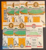 Selection of FAC Wolverhampton Wanderers home programmes 1953/54 Birmingham City (poor), 1954/55