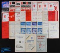 Collection of Scunthorpe Utd home programmes 1958/59 Bolton Wanderers (FAC), 1961/62 Walsall (
