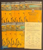 Selection of 1959/60 Wolverhampton Wanderers home reserves Central League programmes v Manchester