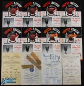 Manchester Utd in the FA Youth Cup to include 1958/59 home v Blackburn Rovers (s/f), v Everton +