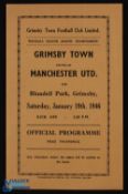 War time 1945/46 Grimsby Town v Manchester Utd Football League (North) championship programme 19
