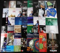 Collection of 100 Cup Final Football Programmes Fa Cup, league Cup European Finals mainly 1970s