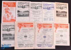 Selection of Southampton home programmes 1945/46 Swansea Town, 1946/47 Bury (FAC) (worn), 1947/48