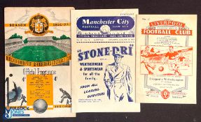 1951/52 FC match programmes Manchester City v Wolverhampton Wanderers 3rd round (12 January 1952),